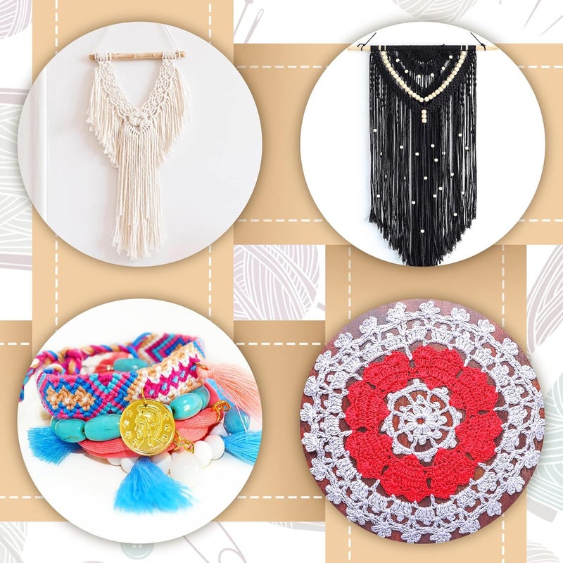 Minatee 36 Pcs Beginners Wooden Loom Notched Weaving Loom Basket Weaving Tools for Kids Adult Art Craft Activity Jewelry Motor Skills Crochet Knitting Sewing Teaching Educational, 6 x 9 in - Image 4